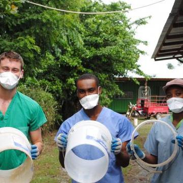 Gavin McNicol, Junior Jules Francois and Denis Darline 