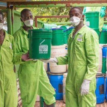 Compost team in northern Haiti