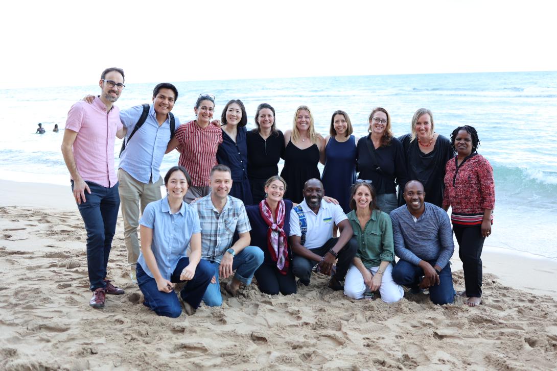 Edwige and SOIL group beach photo