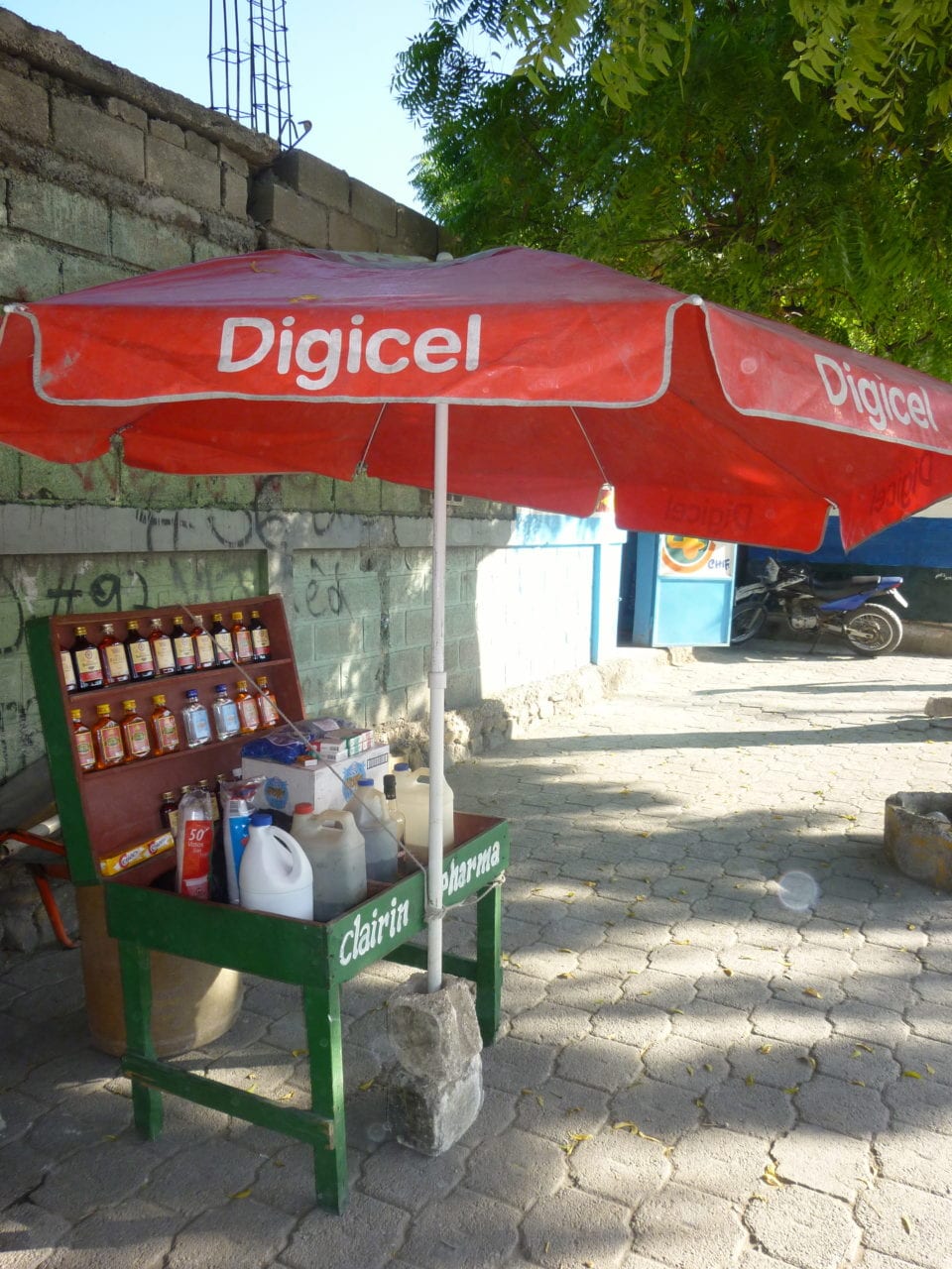 The Digicel umbrella - a common sight in Haiti!